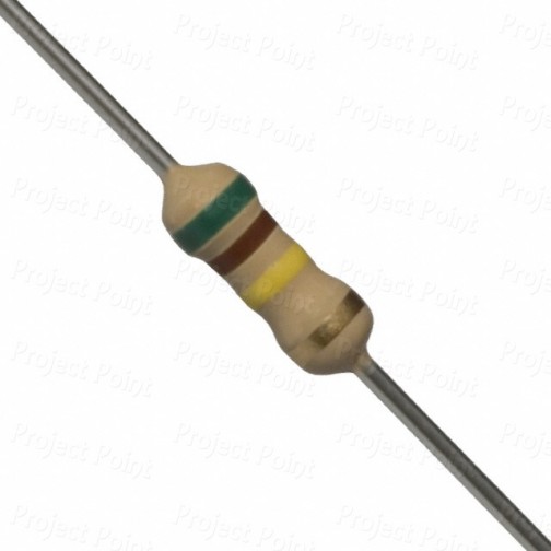 510K Ohm 0.25W Carbon Film Resistor 5% - Medium Quality (Min Order Quantity 1 pc for this Product)