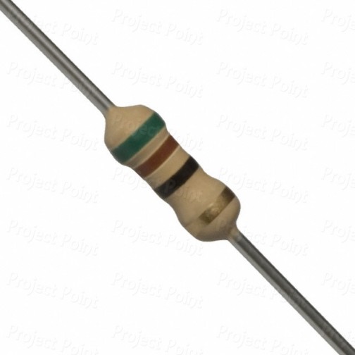 51 Ohm 0.25W Carbon Film Resistor 5% - High Quality (Min Order Quantity 1 pc for this Product)