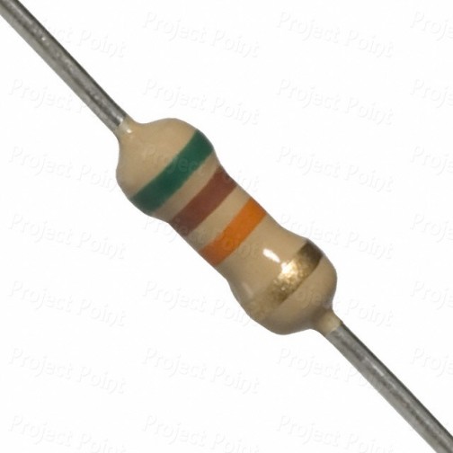 51K Ohm 0.25W Carbon Film Resistor 5% - Medium Quality (Min Order Quantity 1 pc for this Product)