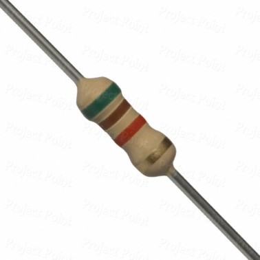 5.1K Ohm 0.25W Carbon Film Resistor 5% - Medium Quality (Min Order Quantity 1pc for this Product)