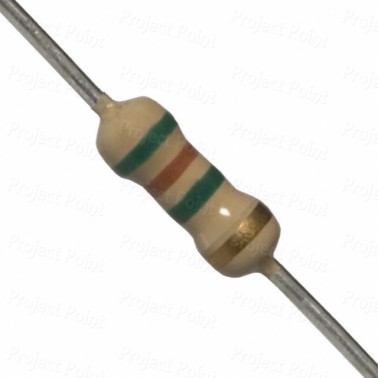 5.1M Ohm 0.25W Carbon Film Resistor 5% - High Quality (Min Order Quantity 1 pc for this Product)