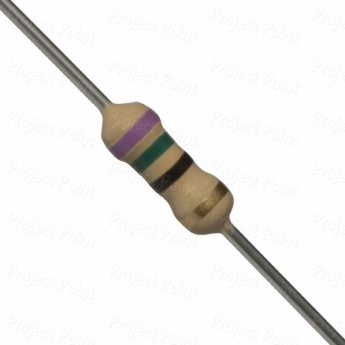 75 Ohm 0.25W Carbon Film Resistor 5% - High Quality (Min Order Quantity 1 pc for this Product)