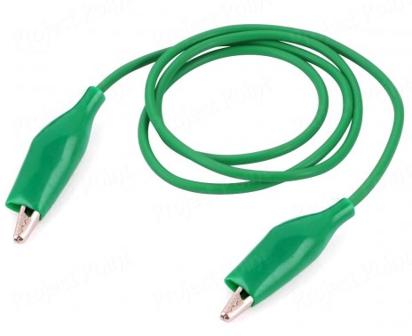 Alligator to Alligator (Crocodile) Jumper Cable - 6A 50cm Green (Min Order Quantity 1 pc for this Product)