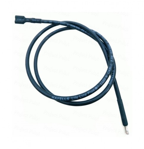 24A Battery Cable - Female Spade Terminals to Open Wire - 61cms Black (Min Order Quantity 1 pc for this Product)