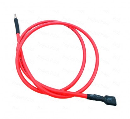 24A Battery Cable - Female Spade Terminals to Open Wire - 61cms Red (Min Order Quantity 1 pc for this Product)