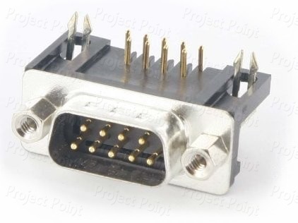 DB9 9-Pin D-sub Connector PCB Mount Right Angle Male (Min Order Quantity 1 pc for this Product)