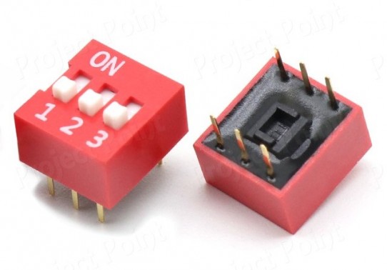 Dip Switch 3 Way - Red (Min Order Quantity 1 pc for this Product)