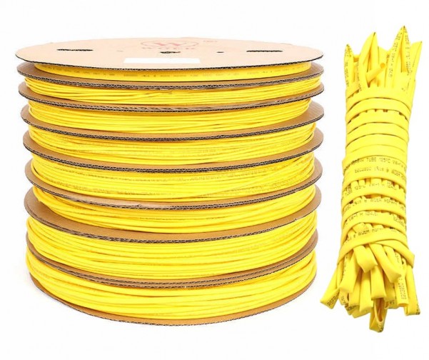 Heat Shrink Tube 5mm Yellow - 1Mtr (Min Order Quantity 1 mtr for this Product)