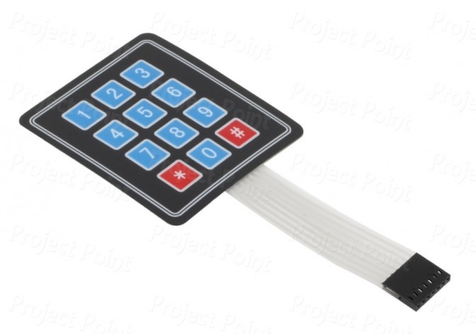 4x3 Matrix 12 Key Membrane Switch Keypad (Min Order Quantity 1 pc for this Product)