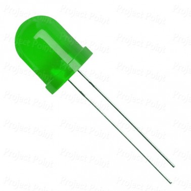 LED Green 10mm Diffused Lens (Min Order Quantity 1 pc for this Product)