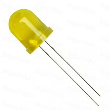 LED Yellow 10mm Diffused Lens - Low Quality (Min Order Quantity 1 pc for this Product)