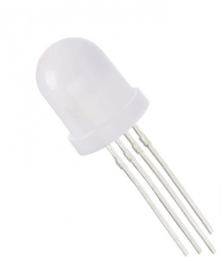 8mm 4-Pin Diffused Common Anode RGB LED - High Quality (Min Order Quantity 1 pc for this Product)