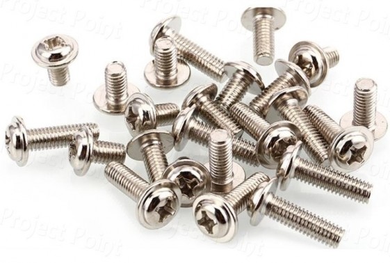 M3 Phillips Round Pan Washer Head Machine Screw - 25mm (Min Order Quantity 1pc for this Product)