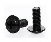 M3 Phillips Round Pan Washer Head Machine Screw - 10mm Black