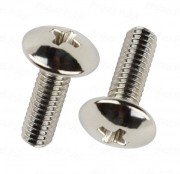 M4 Nickel Plated Phillips Truss Head Machine Screw - 8mm