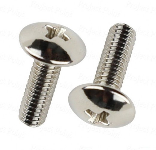 M4 Nickel Plated Phillips Truss Head Machine Screw - 12mm (Min Order Quantity 1 pc for this Product)