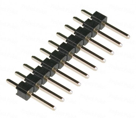 10-Pin 11mm Brass Straight Male Header - Berg Strip (Min Order Quantity 1 pc for this Product)