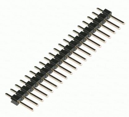 20-Pin 11mm Brass Straight Male Header - Berg Strip (Min Order Quantity 1 pc for this Product)