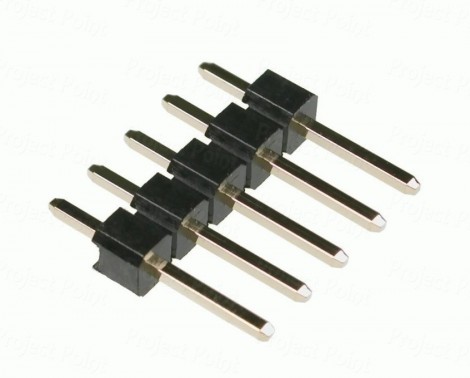 5-Pin 11mm Brass Straight Male Header - Berg Strip (Min Order Quantity 1 pc for this Product)