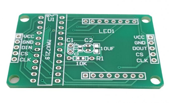 MAX7219 LED Matrix - 8-Digit LED Display Drivers PCB (Min Order Quantity 1 pc for this Product)