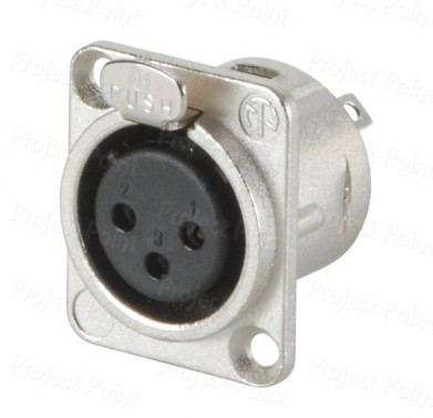 Neutrik High Quality Panel Mount Female XLR Connector - Original (Min Order Quantity 1 pc for this Product)