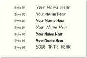Available Text Style for Your Name Printing on PCB