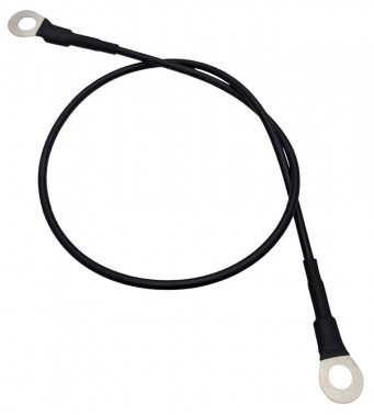 Jumper Cable - 6mm Ring Type Lug to Lug Terminals - 24A 25cm Black (Min Order Quantity 1pc for this Product)