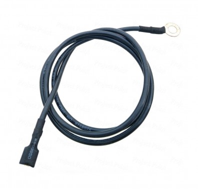 Female Spade to 6mm Ring Type Lug Terminals Cable - 13A 100cm Black (Min Order Quantity 1pc for this Product)