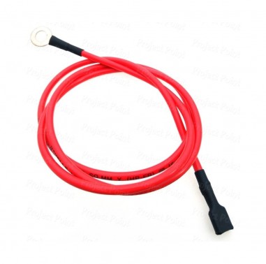 Female Spade to 6mm Ring Type Lug Terminals Cable - 13A 80cm Red (Min Order Quantity 1pc for this Product)