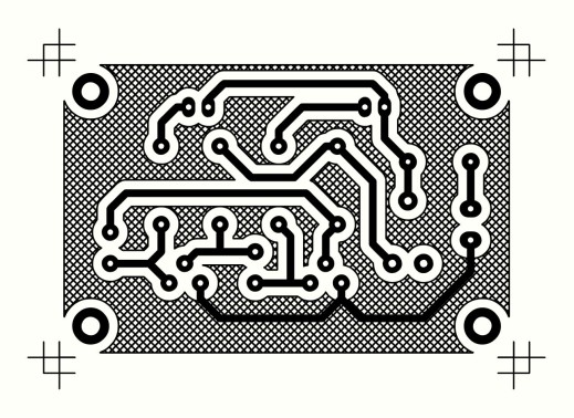 Transistors LED Flasher PCB - 2 LEDs (Copper Pour) Print Out on Toner Transfer Paper (Min Order Quantity 1 pc for this Product)