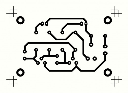 Transistors LED Flasher PCB - 2 LEDs Print Out on Toner Transfer Paper (Min Order Quantity 1pc for this Product)