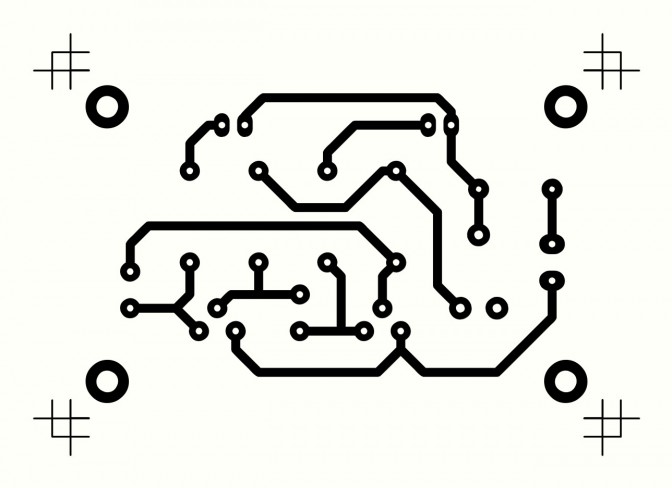 Transistors LED Flasher PCB - 2 LEDs Print Out on Toner Transfer Paper (Min Order Quantity 1 pc for this Product)