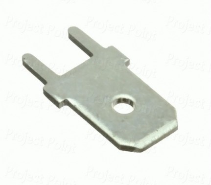 Vertical Mount Spade - PCB Tab Terminal 6.35mm Male - Low Quality (Min Order Quantity 1 pc for this Product)