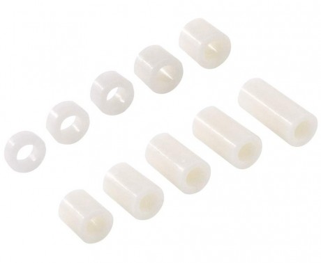 20mm Plastic Spacer For M4 Screws - White (Min Order Quantity 1pc for this Product)