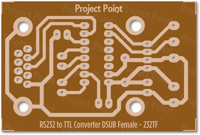 RS232 to TTL Converter db9 Female PCB (Min Order Quantity 1 pc for this Product)