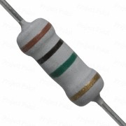 1M Ohm 1W Flameproof Metal Oxide Resistor - Medium Quality