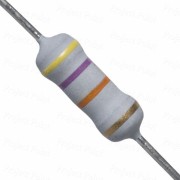 47K Ohm 1W Flameproof Metal Oxide Resistor - Medium Quality