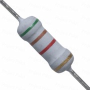 5.1K Ohm 1W Flameproof Metal Oxide Resistor - Medium Quality