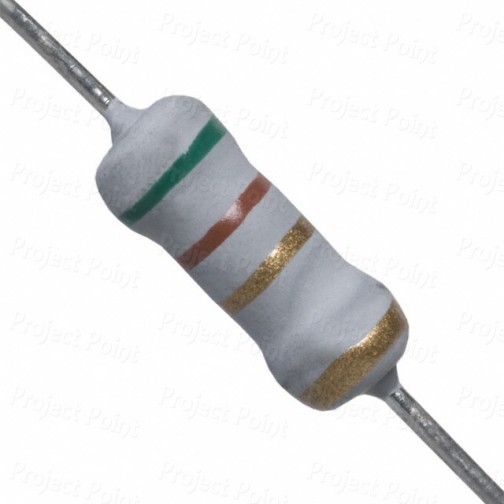 5.1 Ohm 1W Flameproof Metal Oxide Resistor - Medium Quality (Min Order Quantity 1 pc for this Product)