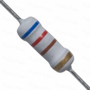 620 Ohm 1W Flameproof Metal Oxide Resistor - Medium Quality