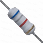 6.8K Ohm 1W Flameproof Metal Oxide Resistor - Medium Quality