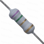 7.5 Ohm 1W Flameproof Metal Oxide Resistor - Medium Quality