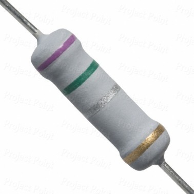 0.75 Ohm 1W Flameproof Metal Oxide Resistor - Medium Quality (Min Order Quantity 1 pc for this Product)