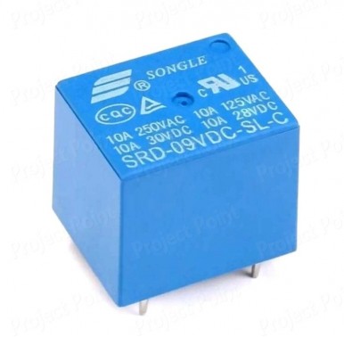 Relay 9V 10A 5-Pin PCB Type - Songle (Min Order Quantity 1 pc for this Product)