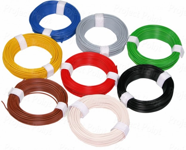 7-38 SWG High Quality Flexible Wire - White 1Mtr (Min Order Quantity 1 mtr for this Product)