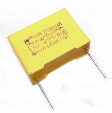 1uF 275VAC Class X2 Box Type Capacitor (Min Order Quantity 1 pc for this Product)