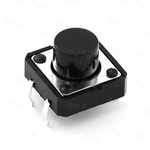 4-Pin 12mm Square Push Button Tact Switch - Height 6mm (Min Order Quantity 1 pc for this Product)