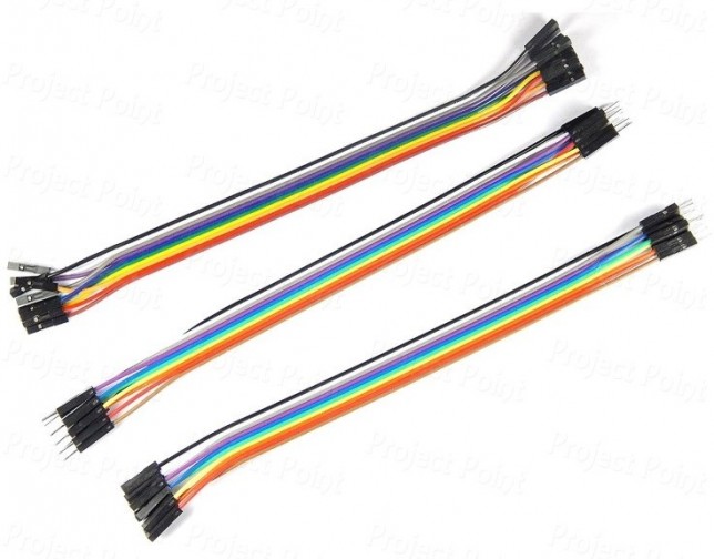 30cm Ribbon Cable Female to Female Jumper Wires - 10x1 (Min Order Quantity 1 pc for this Product)