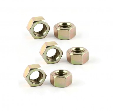 1/4" BSW Medium Quality Nut - Golden Plated (Min Order Quantity 1 pc for this Product)